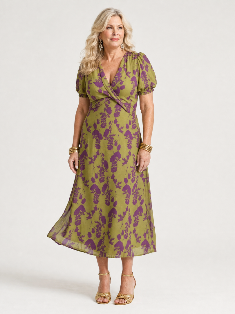 Francesca | Abito midi floreale rilassato
