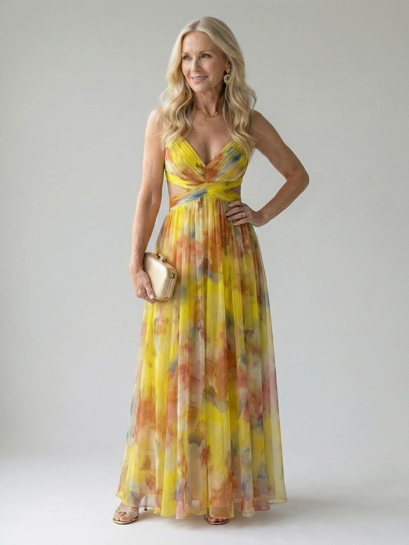 Chiara | Abito Maxi Soft Wrap