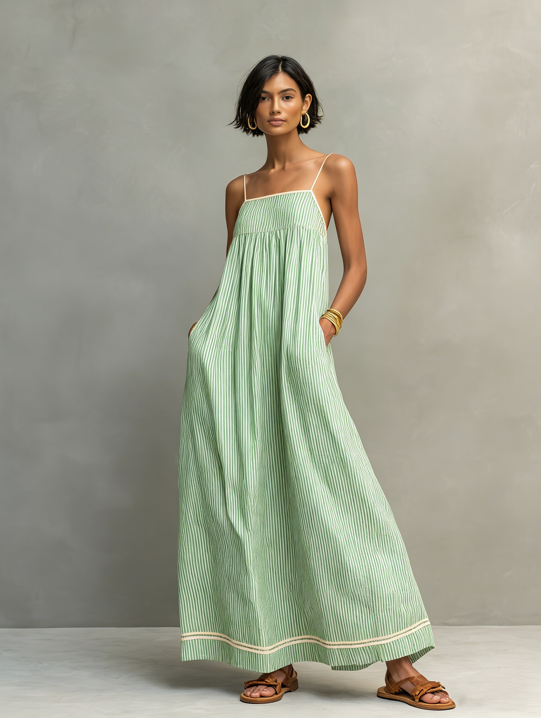 Azzurra | Abito Maxi Estivo a Righe