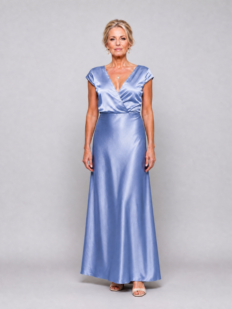 Giulia | Maxidress con top avvolgente e maniche corte