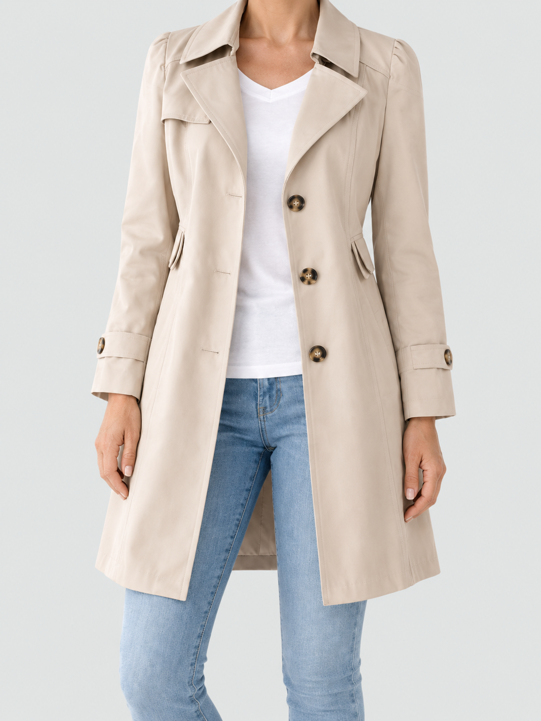 Adriana | Trench Leggero con Collo a Revers