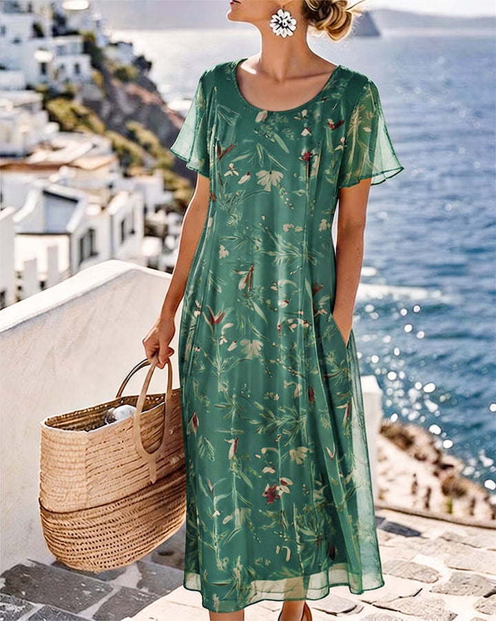 María | Abito midi floreale leggero e fluido