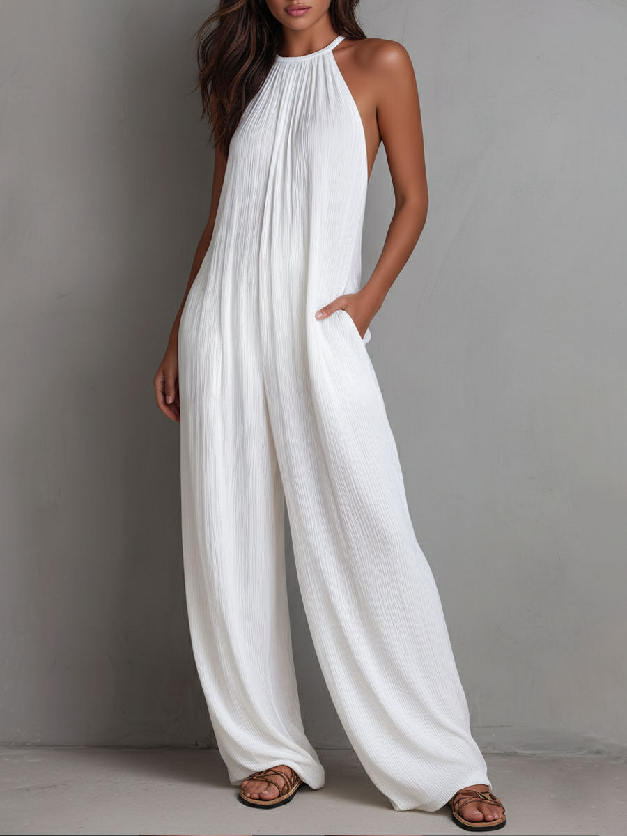 Giulia | Tuta fluida elegante con collo halter