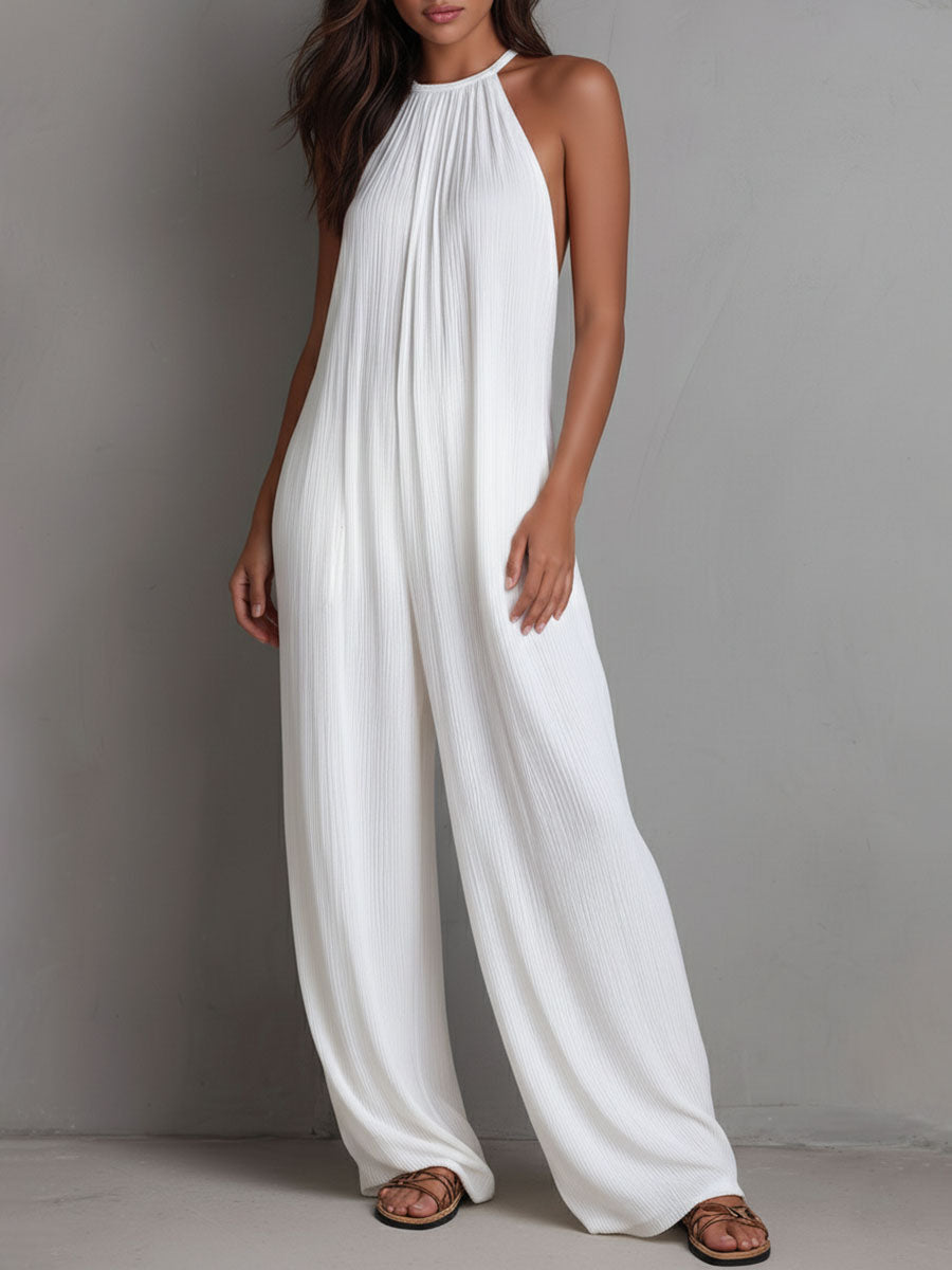 Giulia | Tuta fluida elegante con collo halter