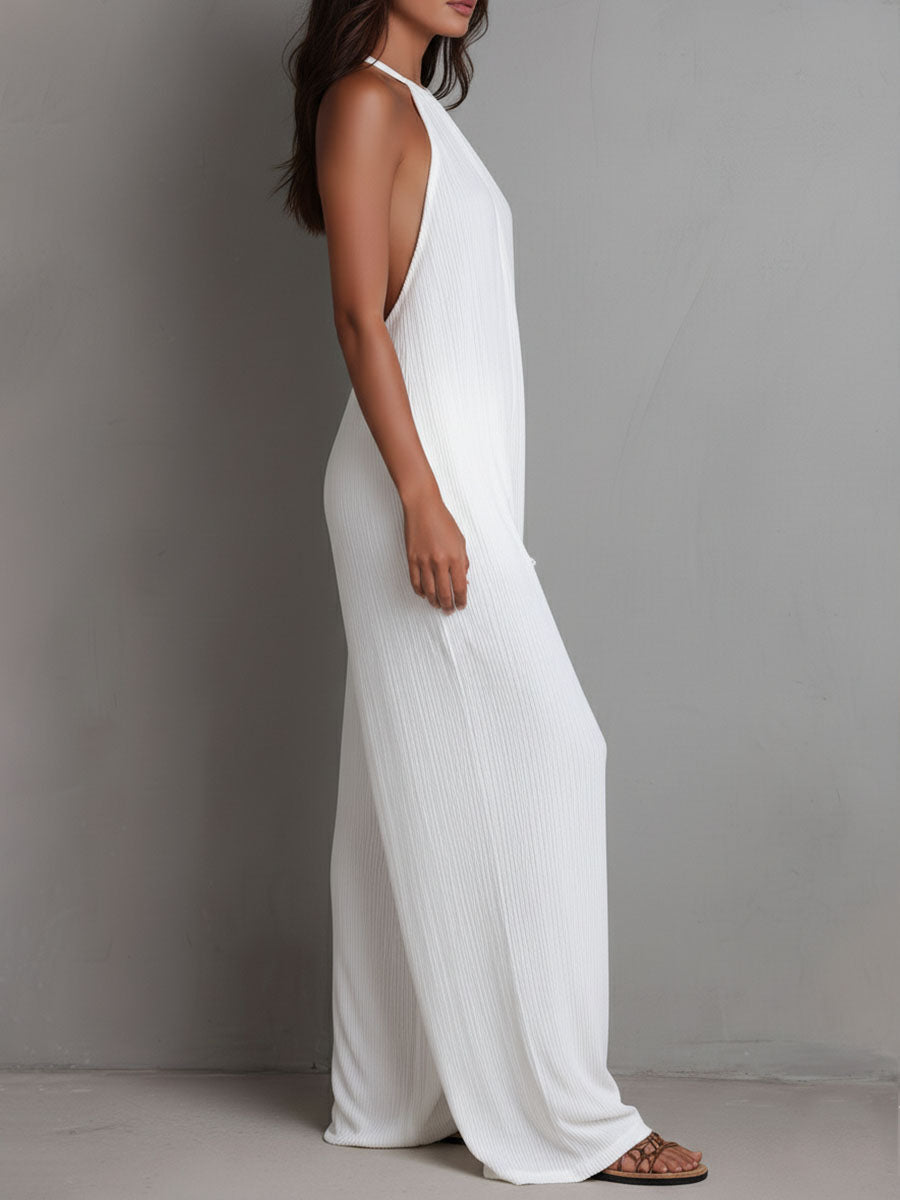 Giulia | Tuta fluida elegante con collo halter