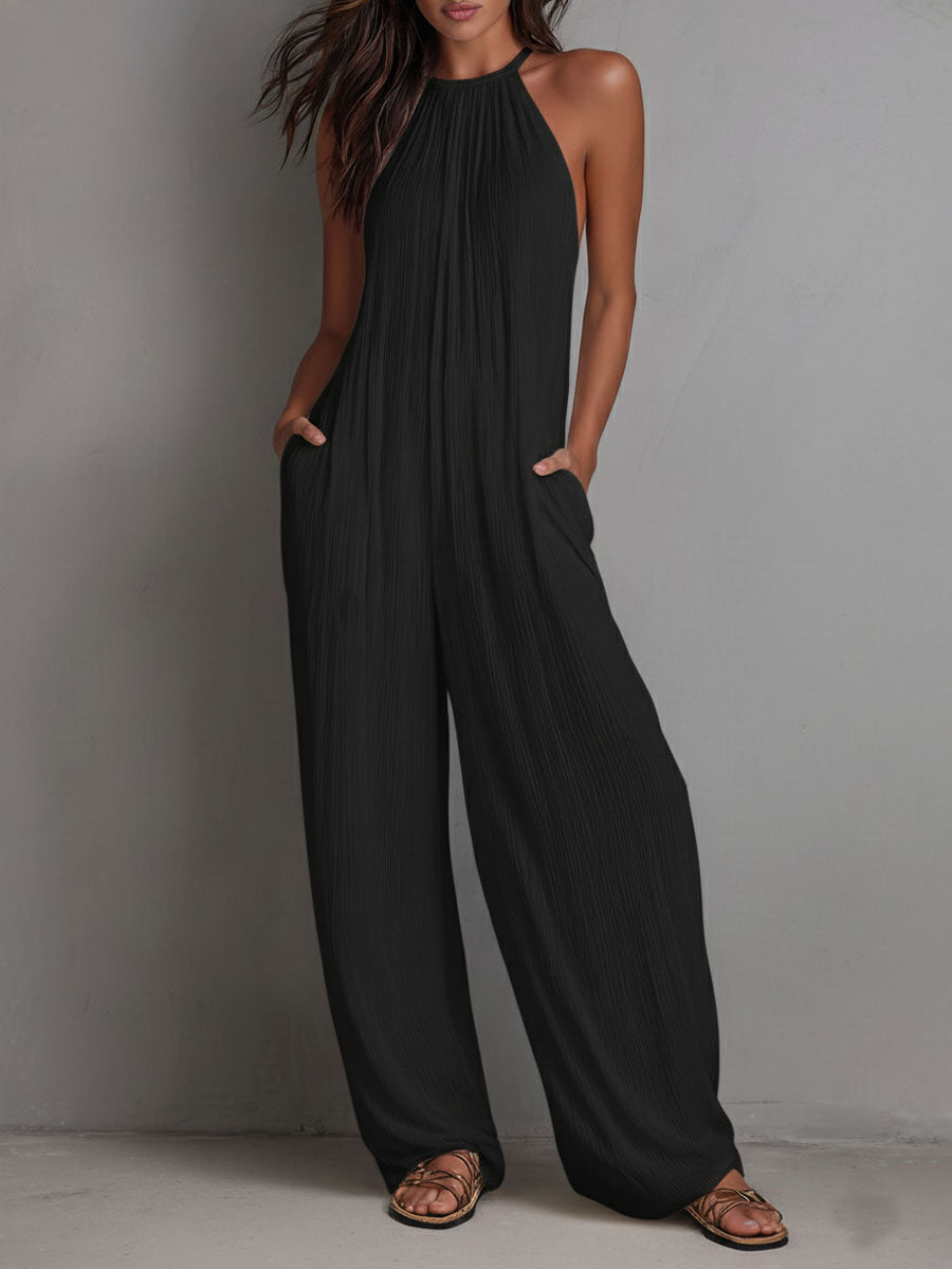 Giulia | Tuta fluida elegante con collo halter