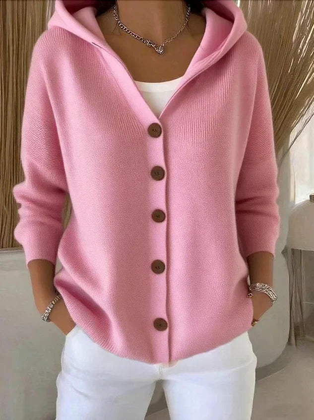 Elena | Giacca a Maglia con Cappuccio