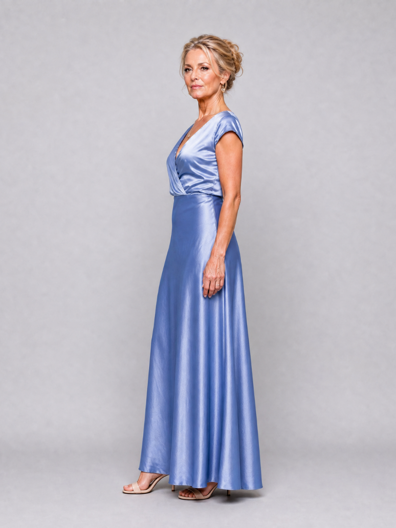 Giulia | Maxidress con top avvolgente e maniche corte