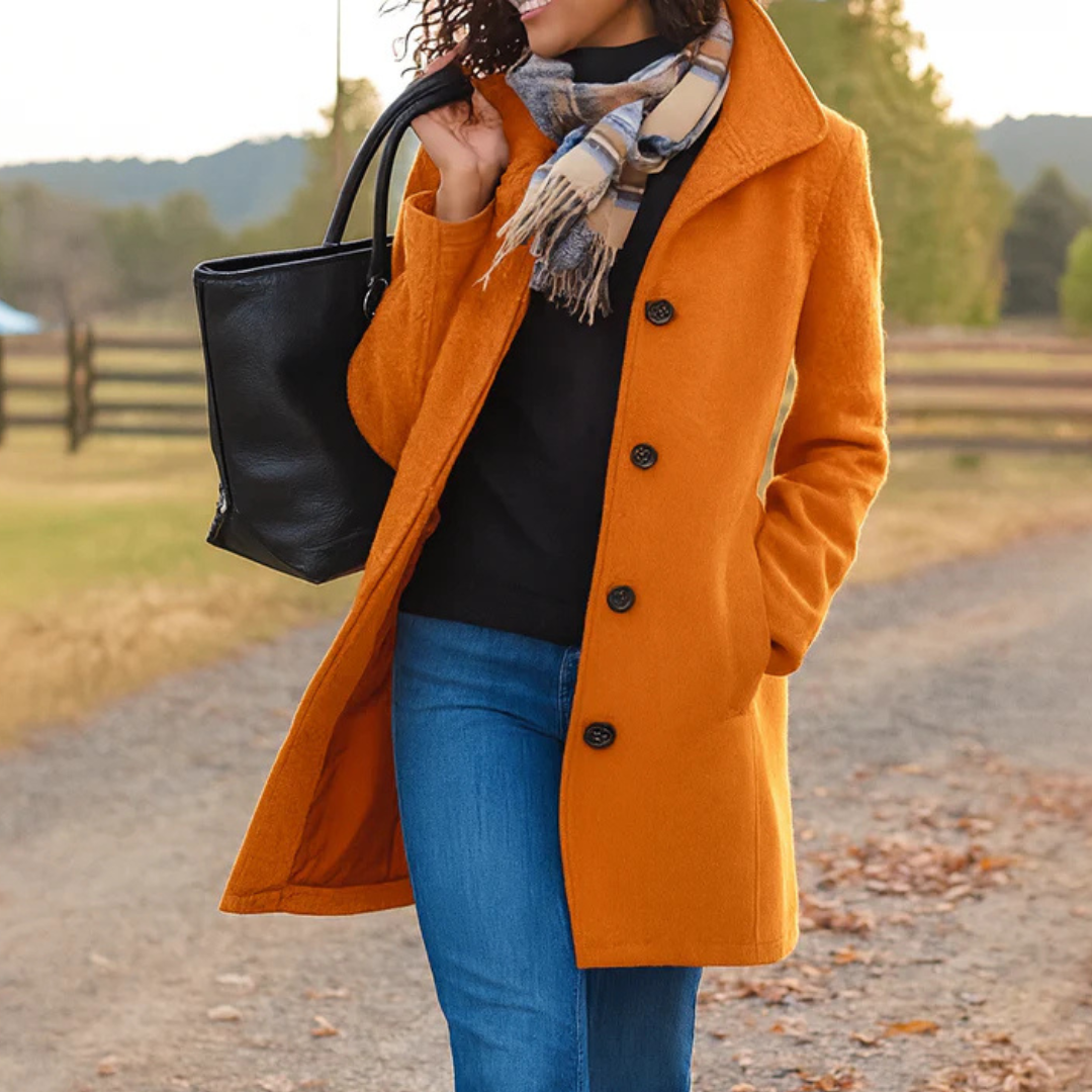 Aurora | Cappotto Classico in Panno con Sciarpa Coordinata in Regalo