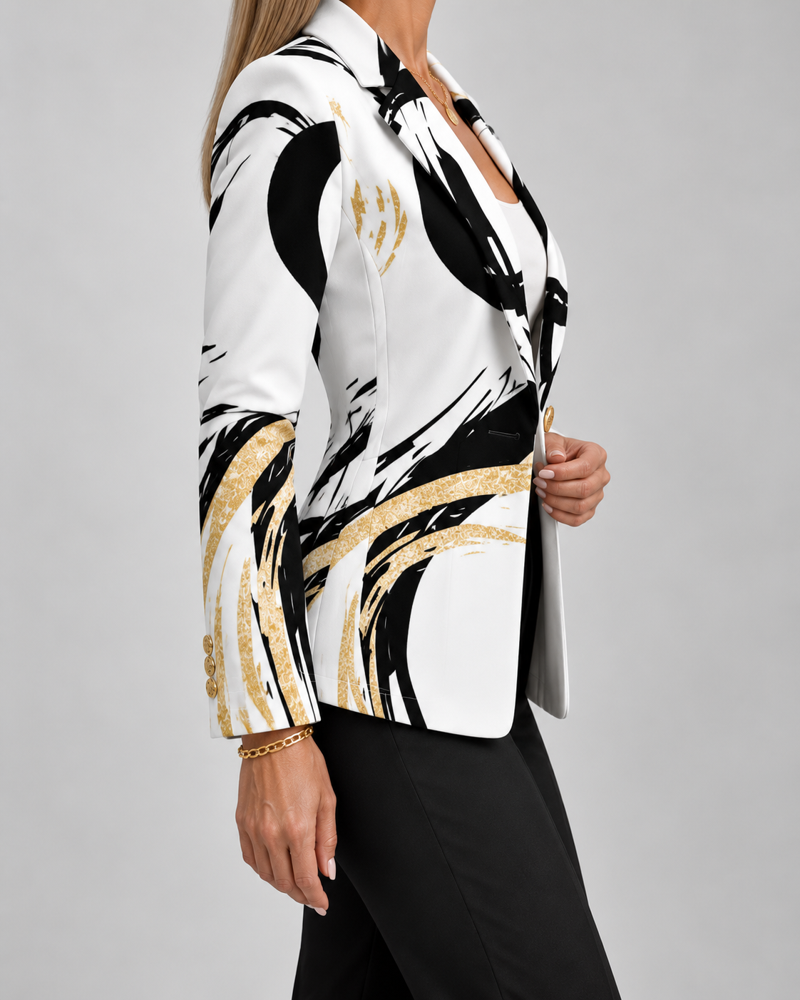 Noemi | Blazer Astratto con Pennellate