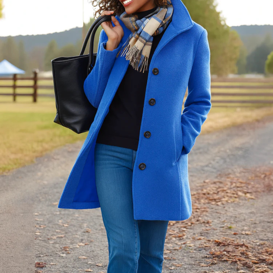 Aurora | Cappotto Classico in Panno con Sciarpa Coordinata in Regalo
