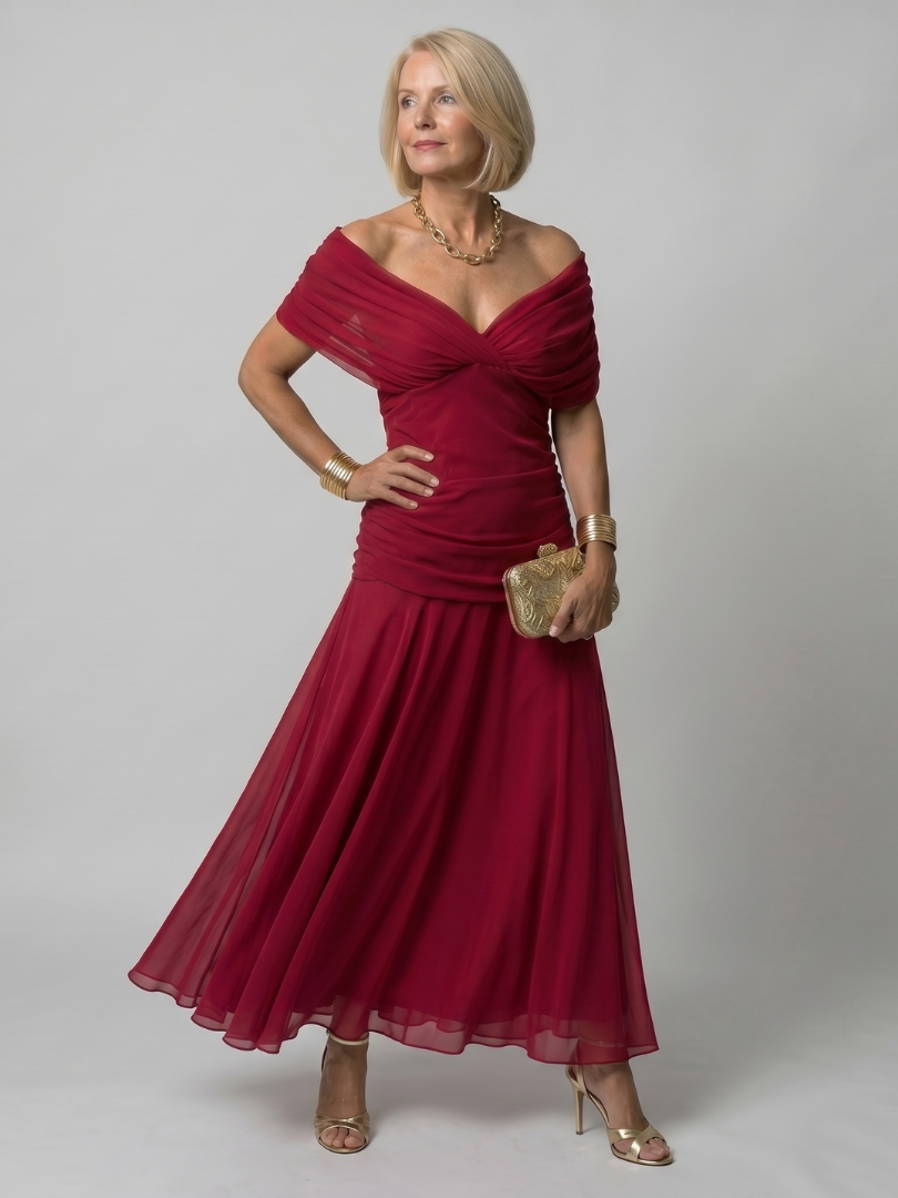 Giada | Abito Midi Off-Shoulder