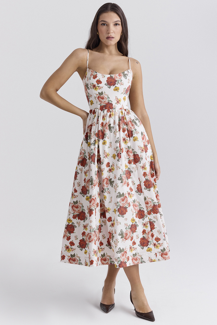 Cecilia | Elegante Abito Midi con Corsetto Estivo