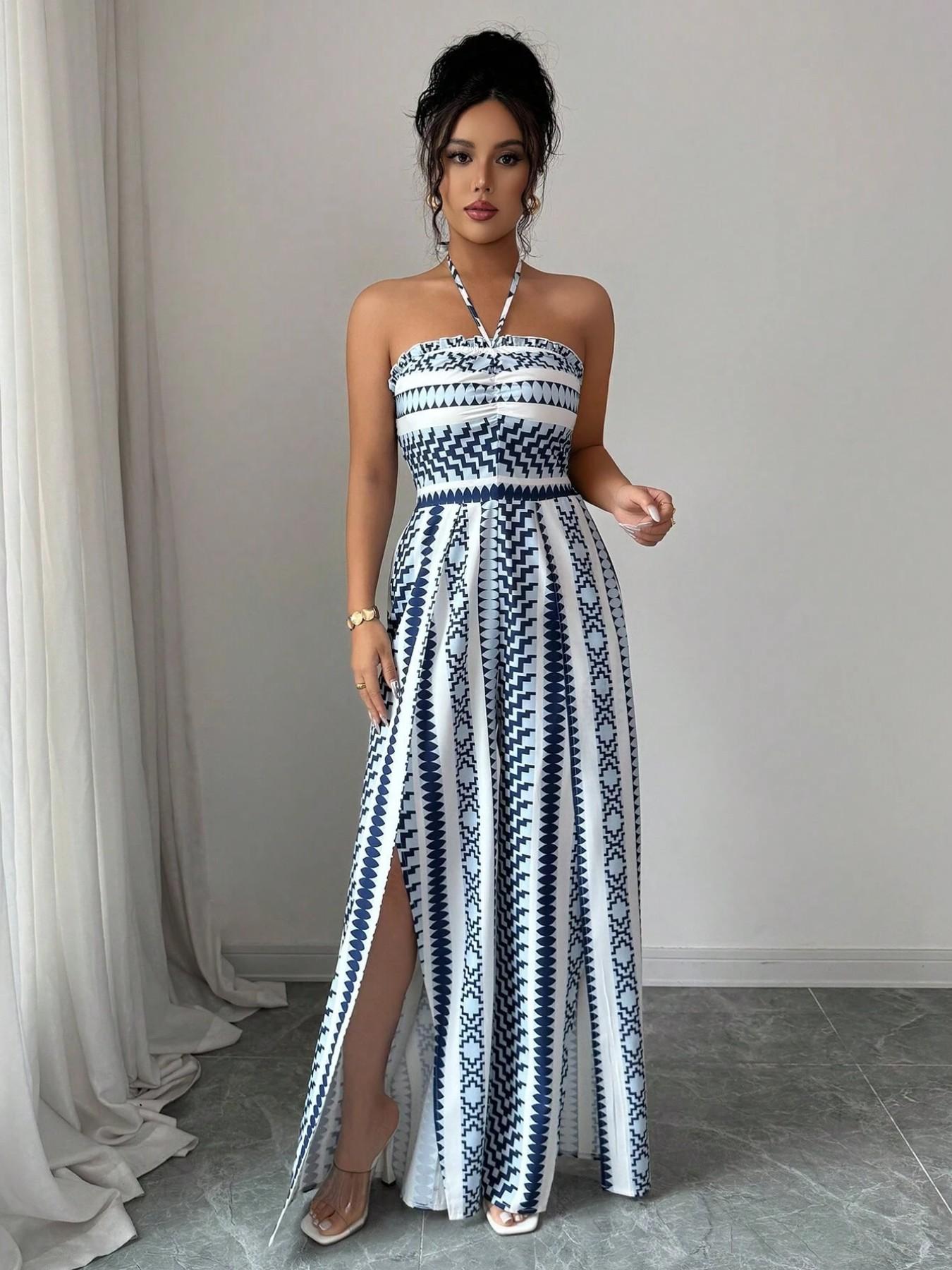Alessia | Tuta Geometrica Elegante