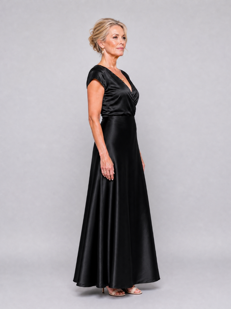 Giulia | Maxidress con top avvolgente e maniche corte