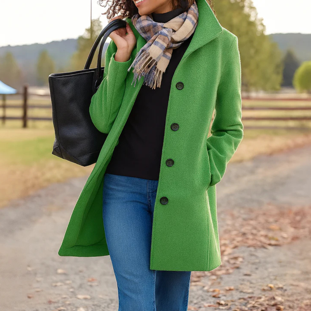 Aurora | Cappotto Classico in Panno con Sciarpa Coordinata in Regalo