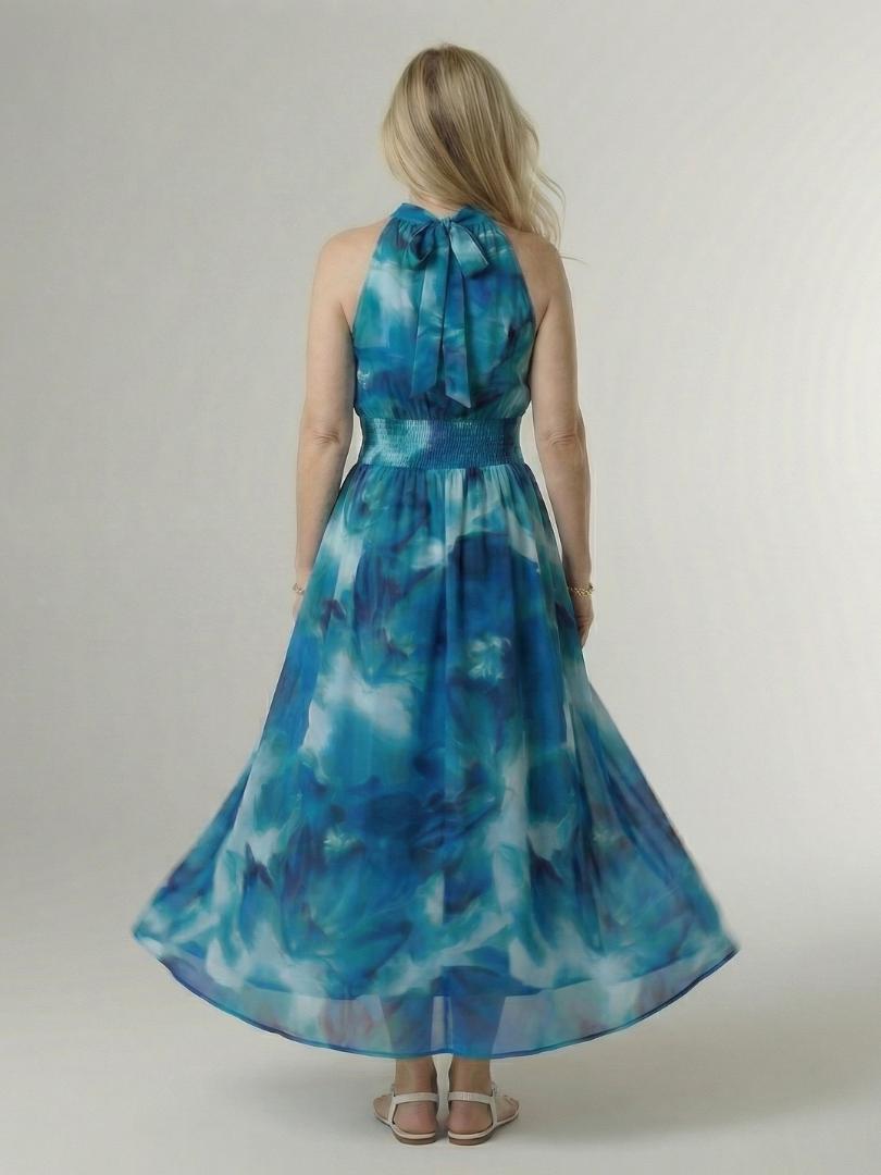 Laura | Abito Midi con Scollo All'Americana Arricciato