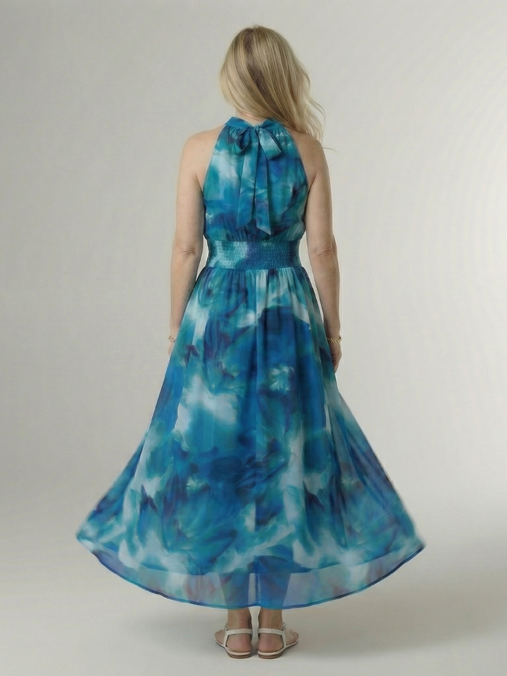 Laura | Abito Midi con Scollo All'Americana Arricciato