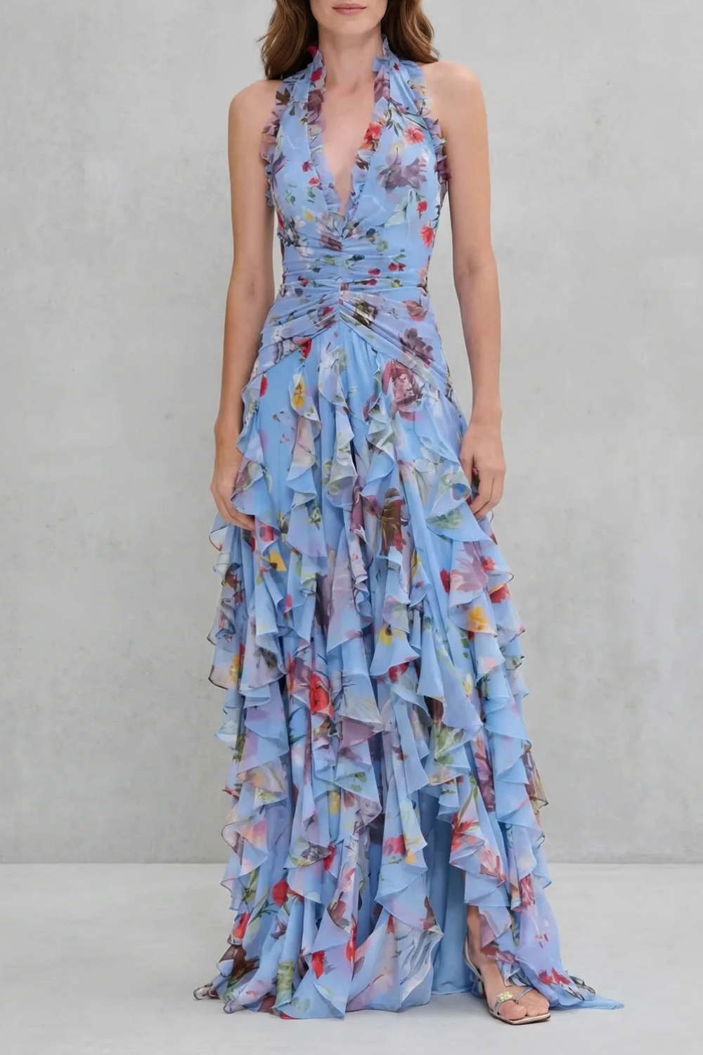 Serena | Abito Maxi Floreale Halter