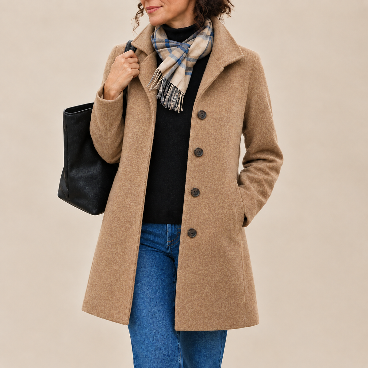 Aurora | Cappotto Classico in Panno con Sciarpa Coordinata in Regalo