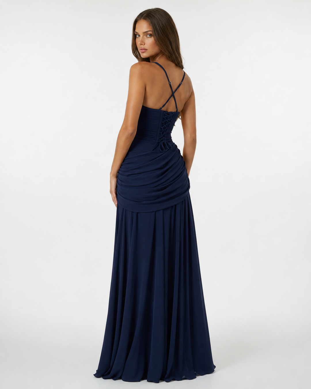 Elisa | Maxidress con Scollo Quadrato Arricciato