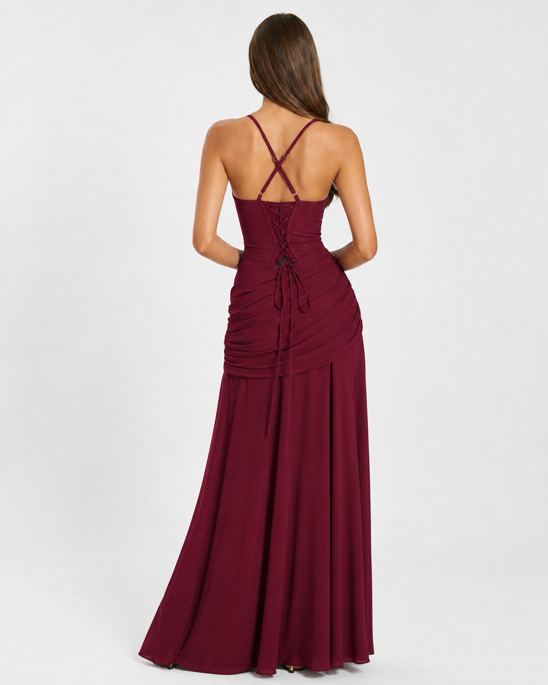 Elisa | Maxidress con Scollo Quadrato Arricciato