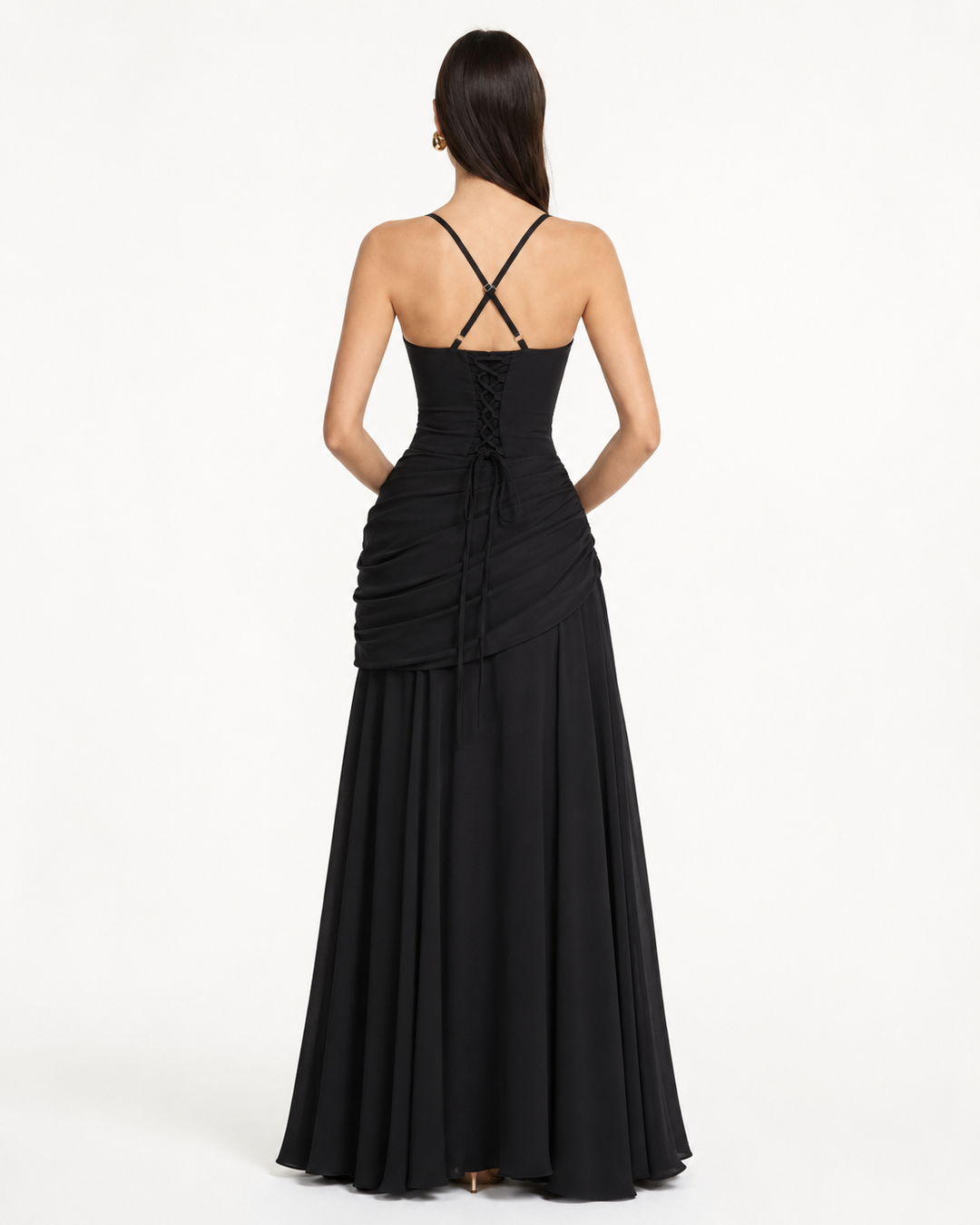 Giulia | Maxidress con Scollo Quadrato Arricciato