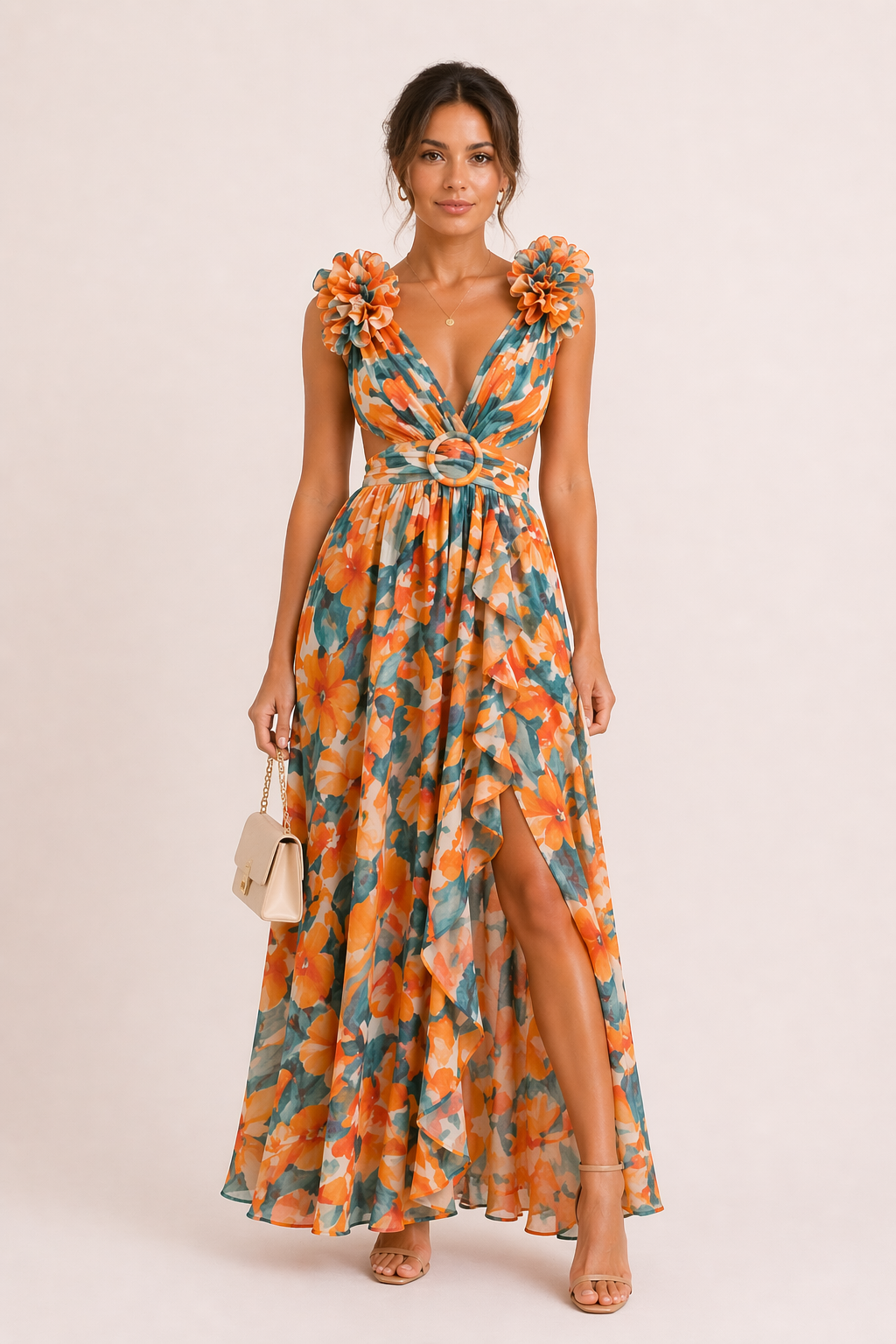 Aurora | Abito Maxi Floreale Elegante