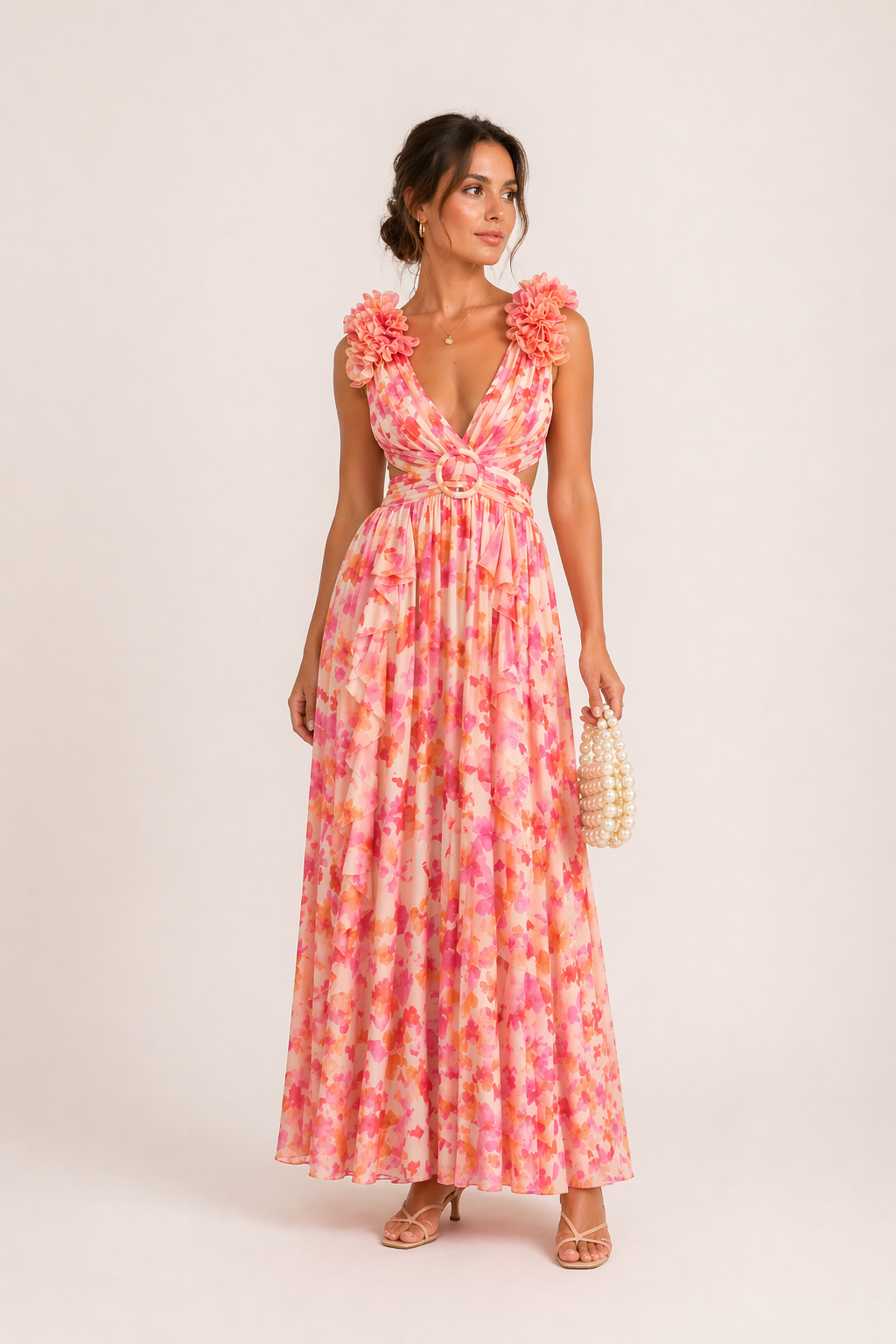 Aurora | Abito Maxi Floreale Elegante