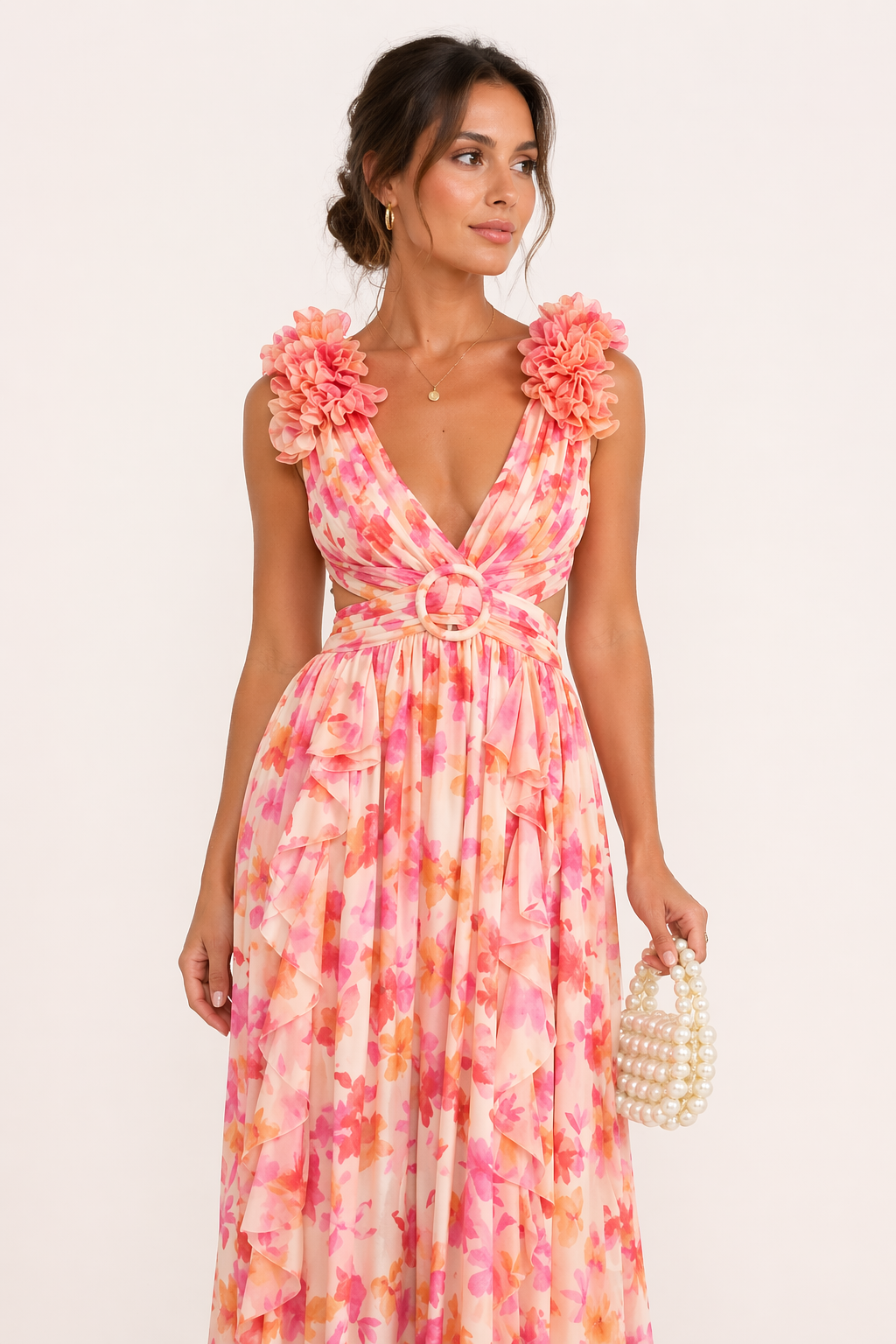 Aurora | Abito Maxi Floreale Elegante