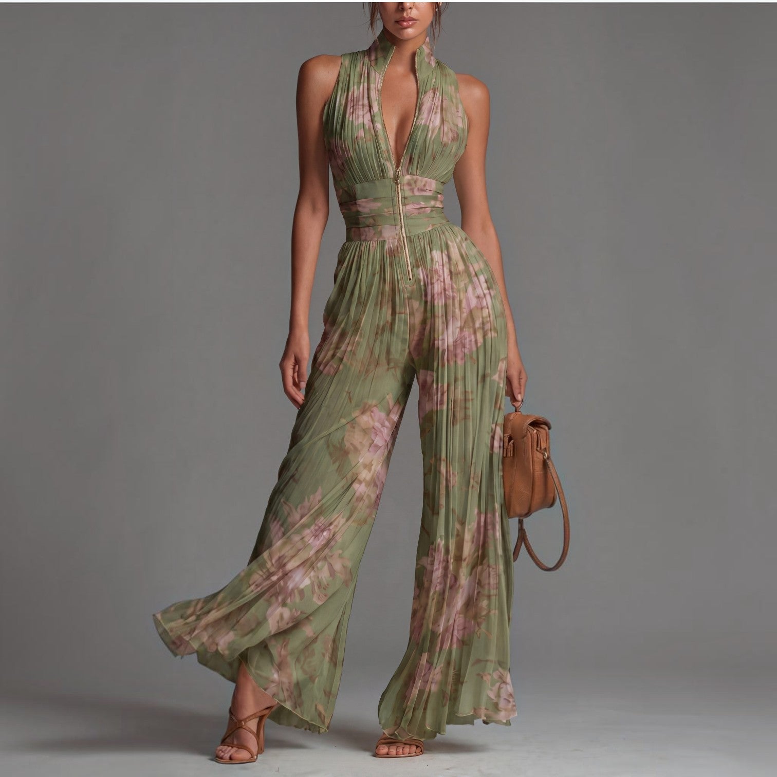 Alessia | Mono plissettato in georgette floreale
