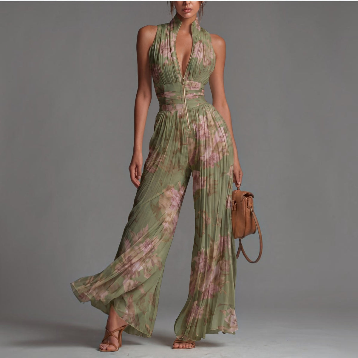 Alessia | Mono plissettato in georgette floreale