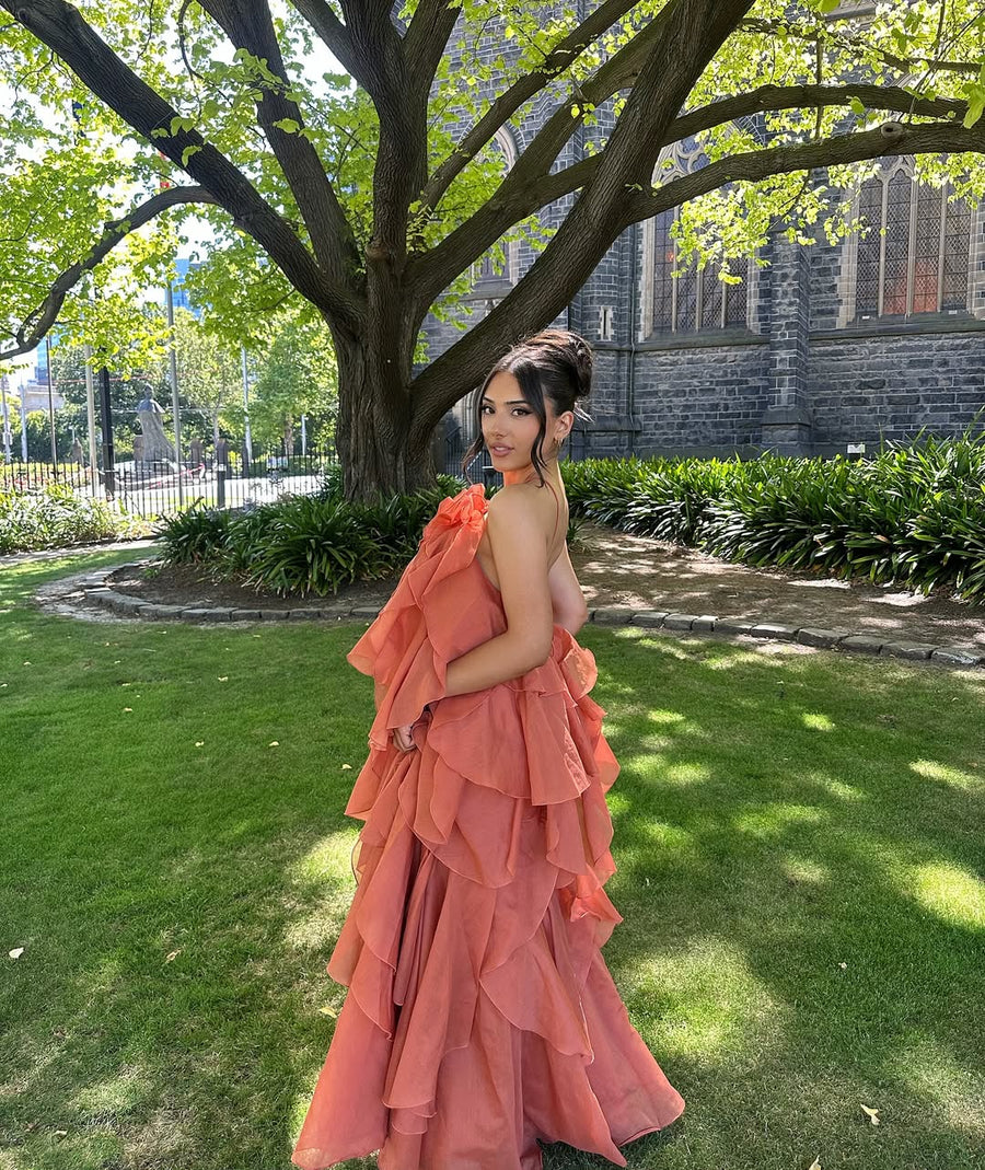 Bellina | Abito da Prom Maxi senza Maniche con Rouches per Donna