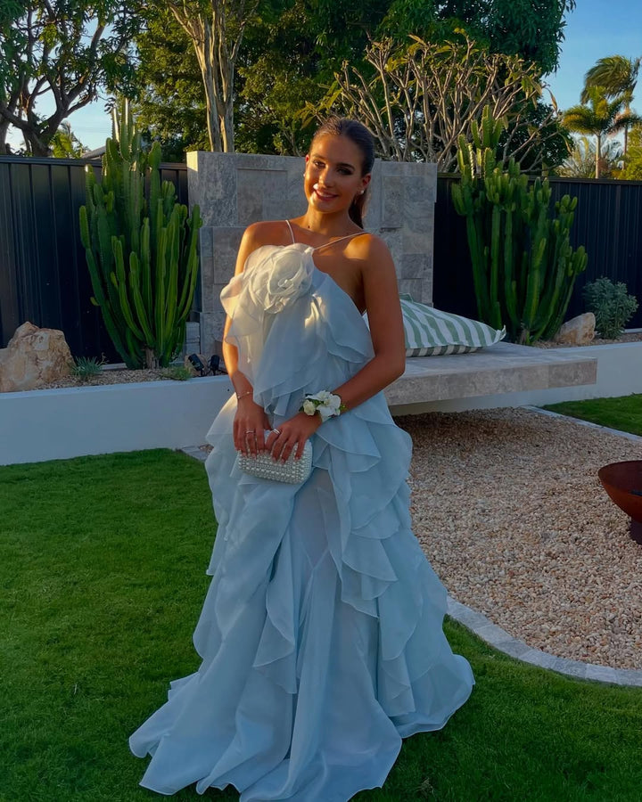 Bellina | Abito da Prom Maxi senza Maniche con Rouches per Donna