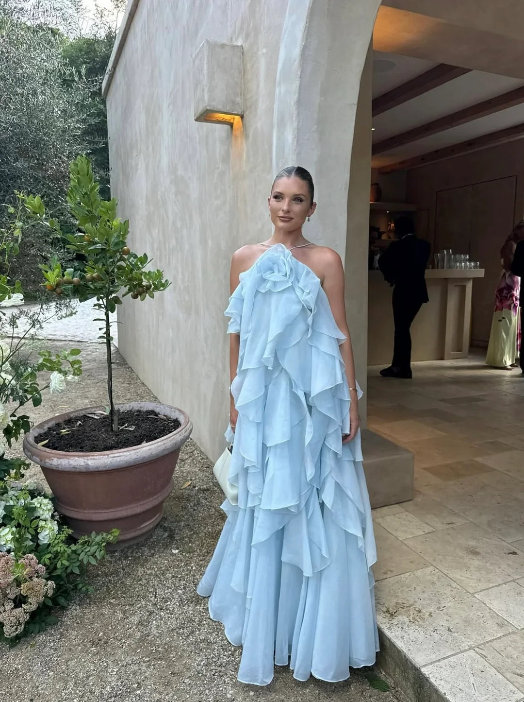 Bellina | Abito da Prom Maxi senza Maniche con Rouches per Donna