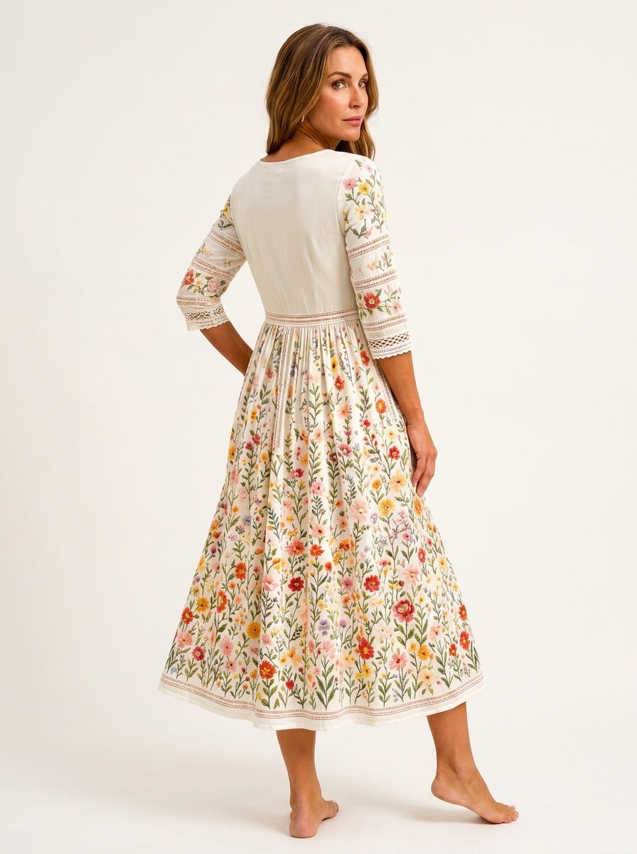 María - Vestito Midi Stampato Floreale