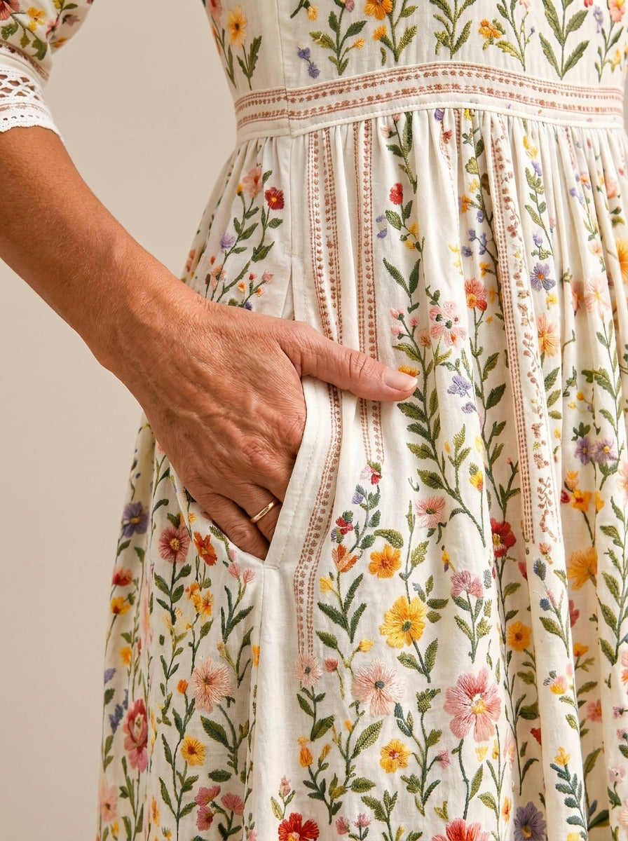 María - Vestito Midi Stampato Floreale