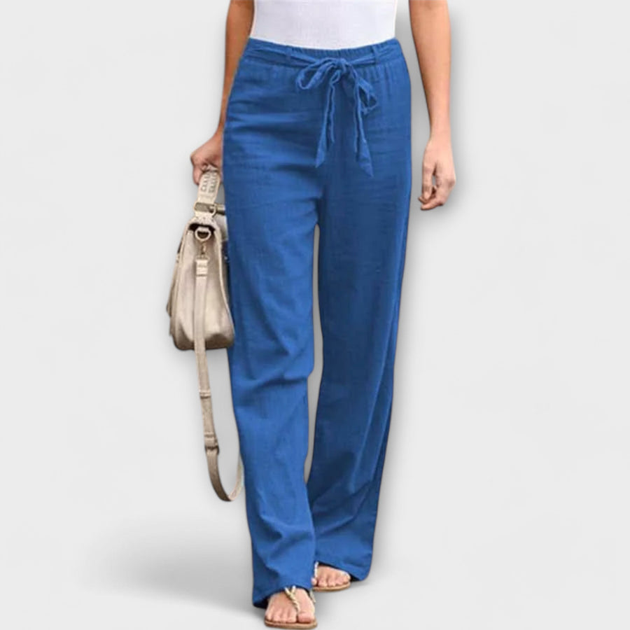 Loreen - Pantaloni in Lino Leggeri