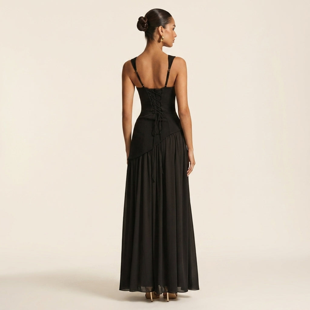 Tullulah™ | Vestito Maxi Corsetto Schiena Lace-Up