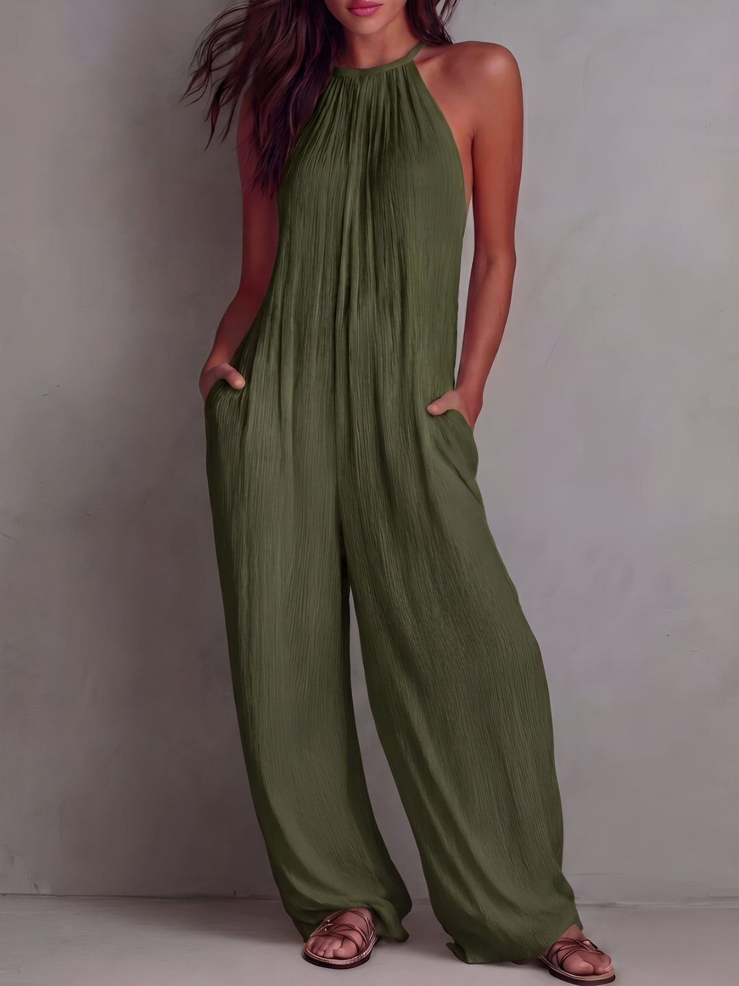 Giulia | Tuta fluida elegante con collo halter