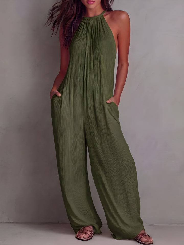 Giulia | Tuta fluida elegante con collo halter