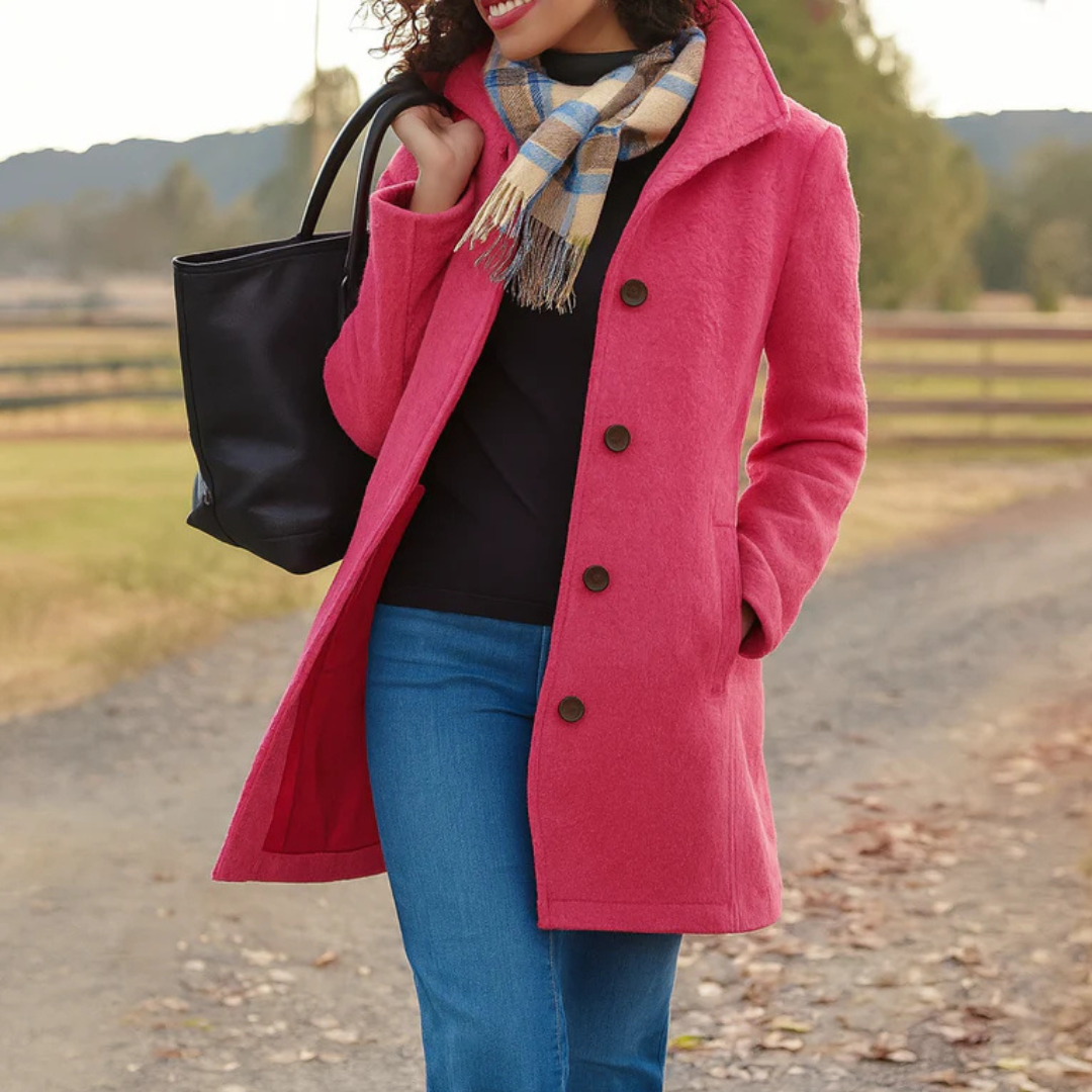 Aurora | Cappotto Classico in Panno con Sciarpa Coordinata in Regalo