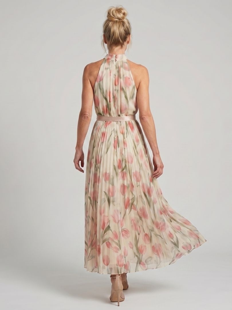 Veronica | Abito Midi con Scollo a Halter