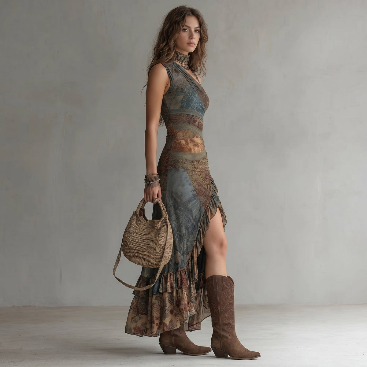 Elena | Abito Maxi Boho Elegante