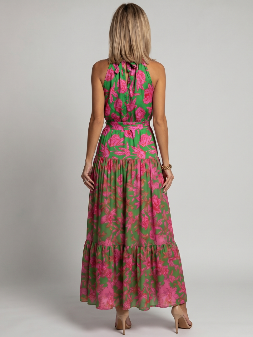 Carlotta | Abito midi drappeggiato con scollo all'americana