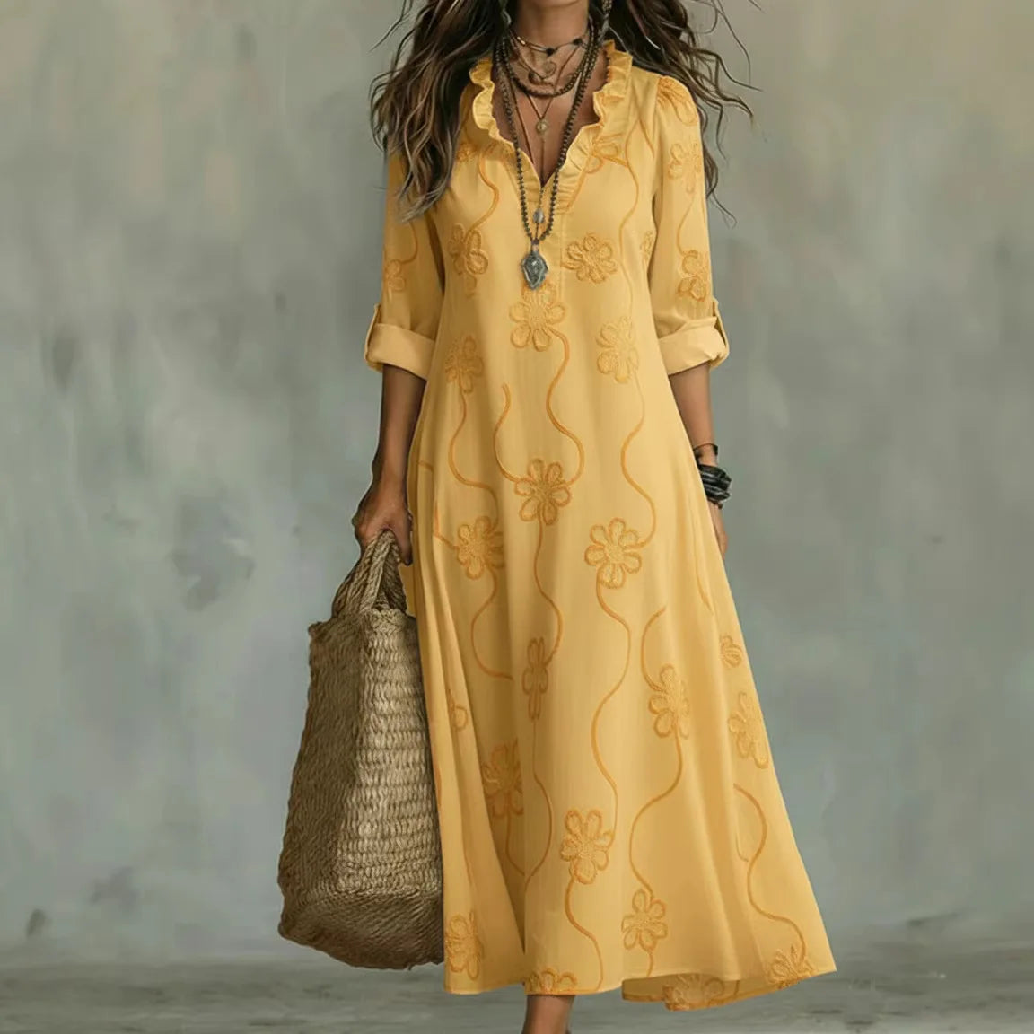 Sienna | Vestito estivo floreale che nasconde la pancia