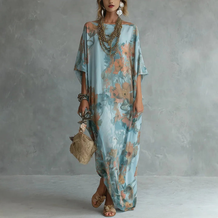 Serena | Abito Maxi Costiera Floreale