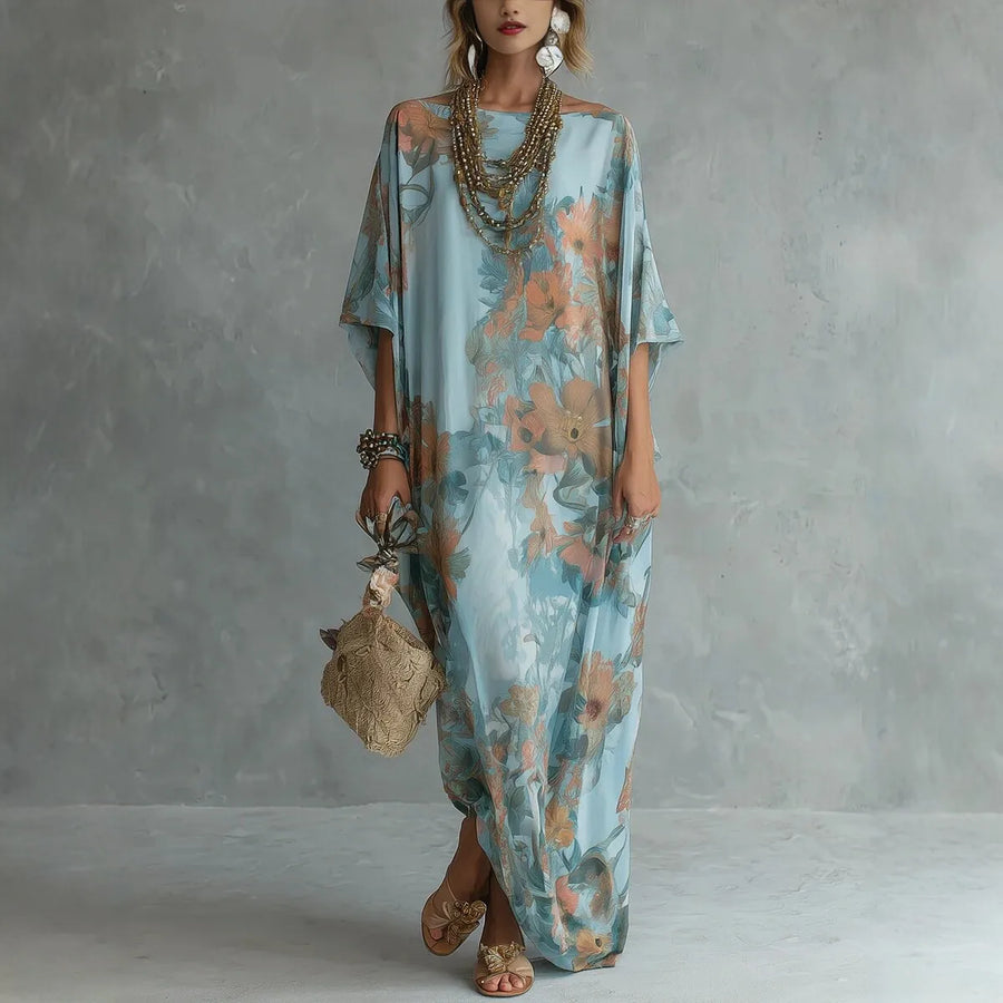Serena | Abito Maxi Costiera Floreale