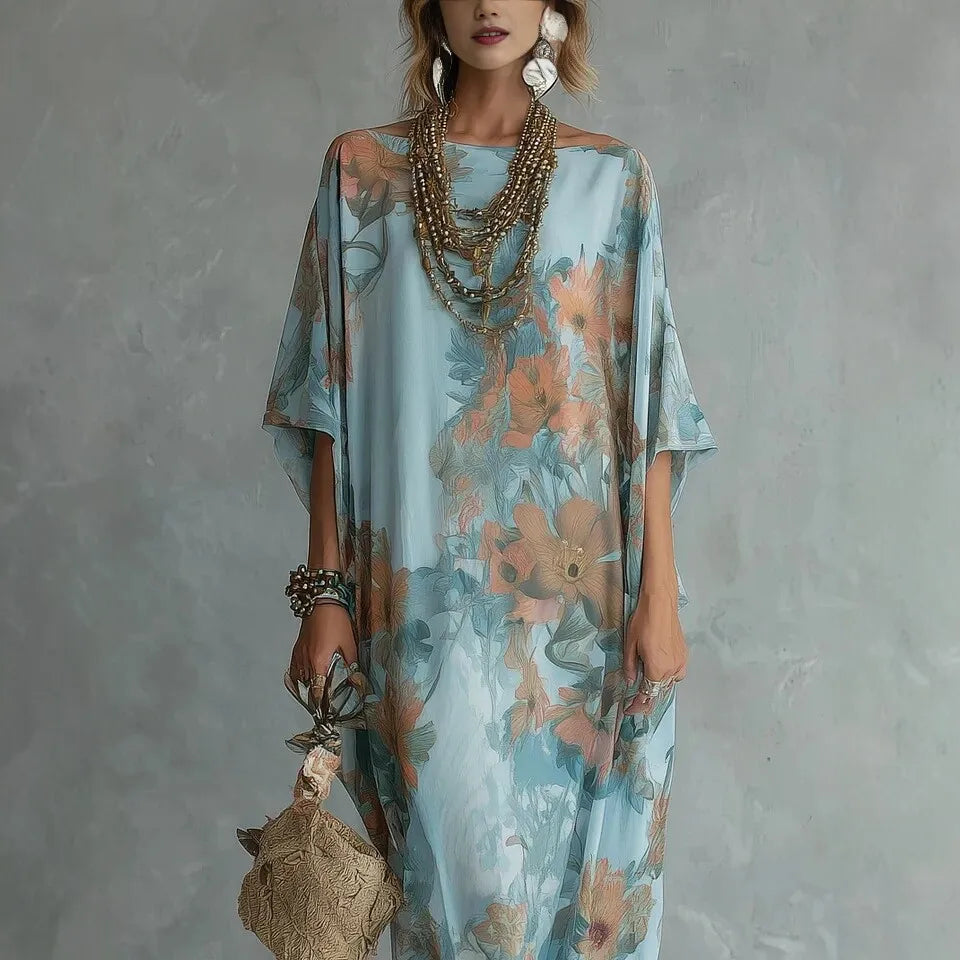 Serena | Abito Maxi Costiera Floreale