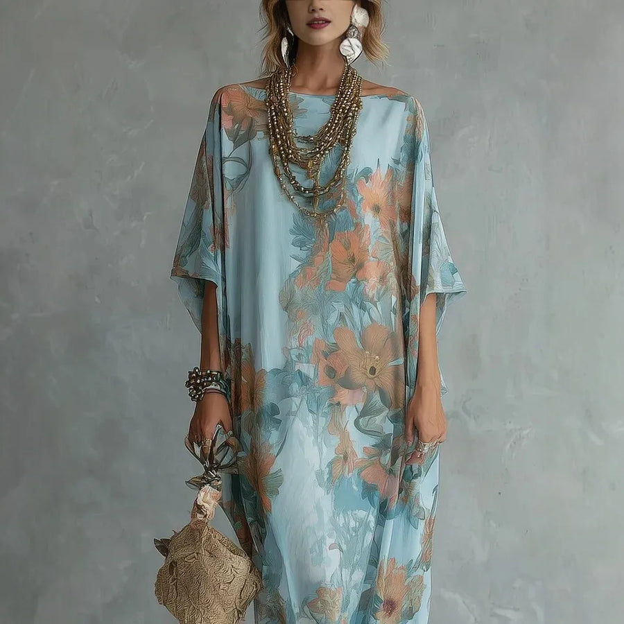 Serena | Abito Maxi Costiera Floreale
